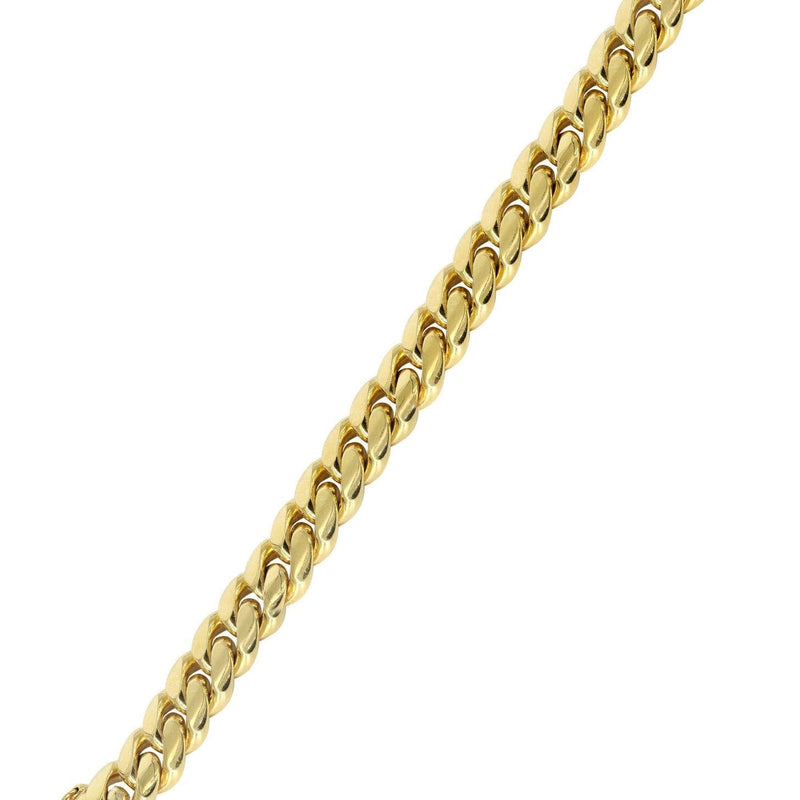 14K Gold Bracelet Solid Miami Cuban Link