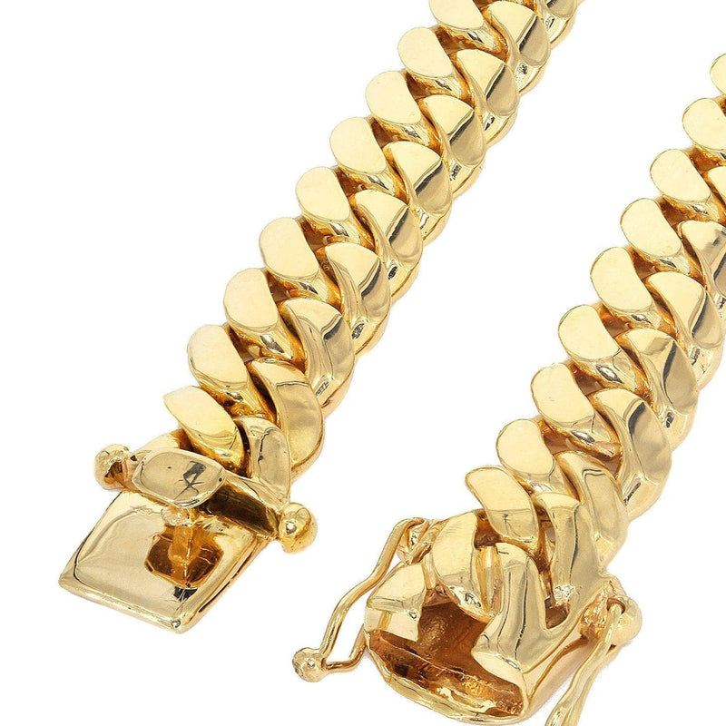 Mens Chain - Solid Miami Cuban Link 10K/14K Gold
