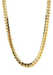 Womens Chain - Solid Miami Cuban Link 10K Gold