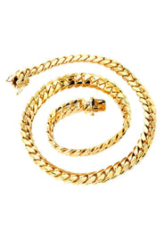 14K Gold Chain - Solid Miami Cuban Link Chain 14K Gold