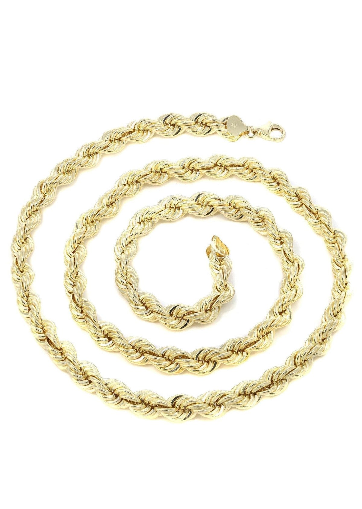 Gold Chain - Womens Solid Rope Chain 10K/14K Gold