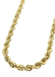 Gold Chain - Womens Solid Rope Chain 10K/14K Gold
