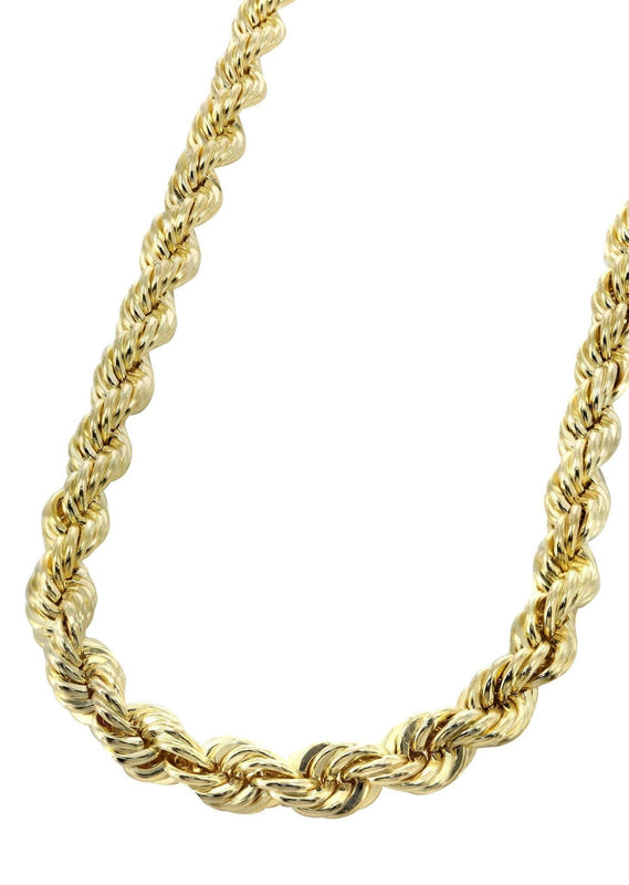 Gold Chain - Womens Solid Rope Chain 10K/14K Gold
