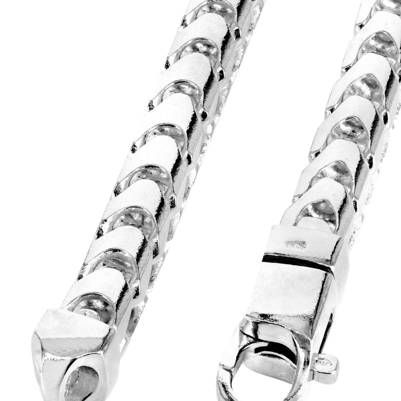 Womens 14K White Gold Chain - Solid Franco Chain