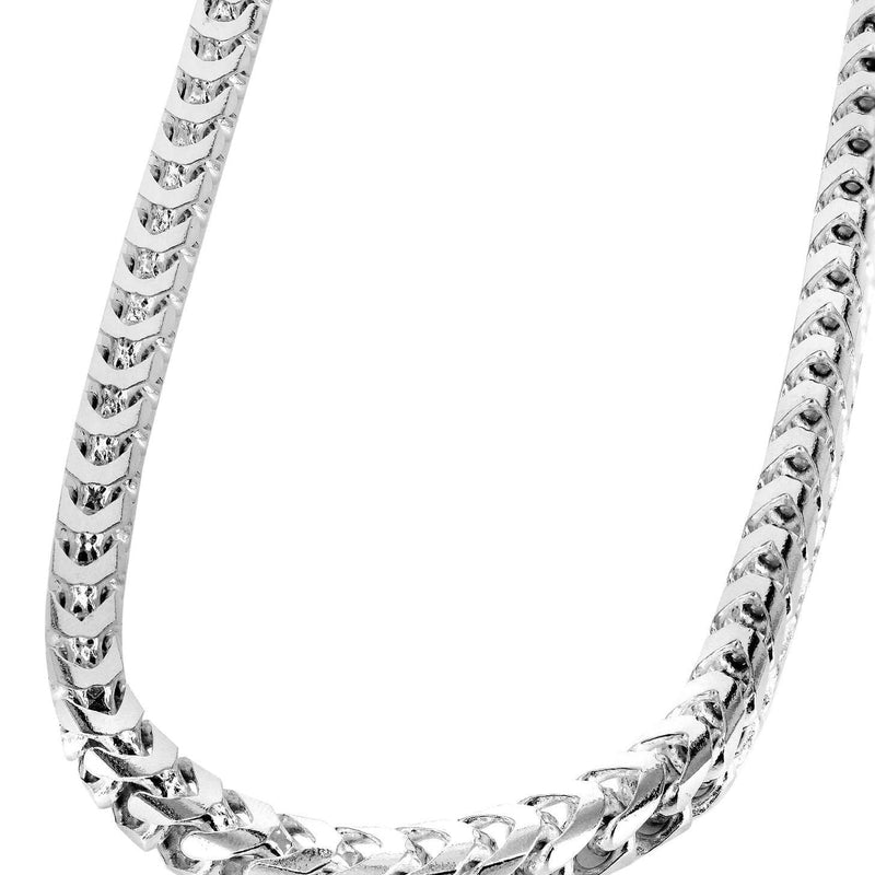 Gold Chain - Womens Solid Franco Chain 10K/14K White Gold