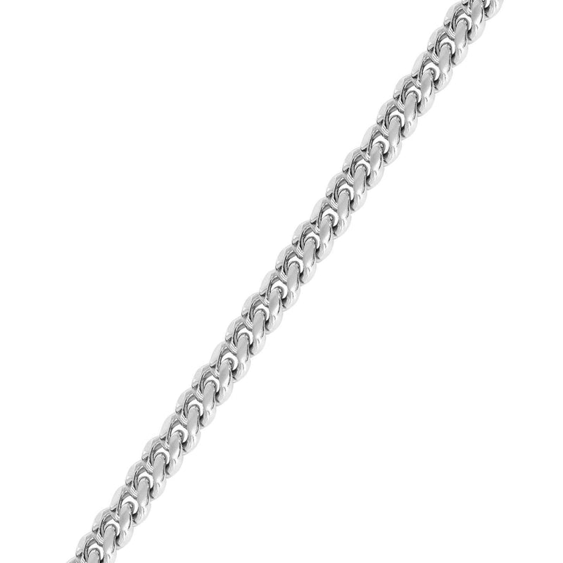14K White Gold Bracelet Solid Miami Cuban Link
