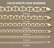 Gold Chain - Mens Diamond Cut Mariner Chain 10K/14K Gold