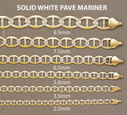 Gold Chain - Womens Diamond Cut Mariner Chain 10K/14K Gold