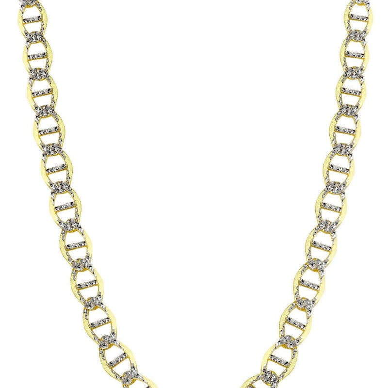 Gold Chain - Mens Diamond Cut Mariner Chain 10K/14K Gold