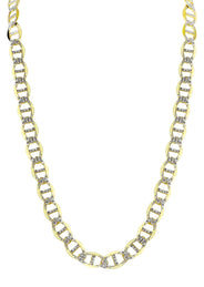 Gold Chain - Mens Diamond Cut Mariner Chain 10K/14K Gold