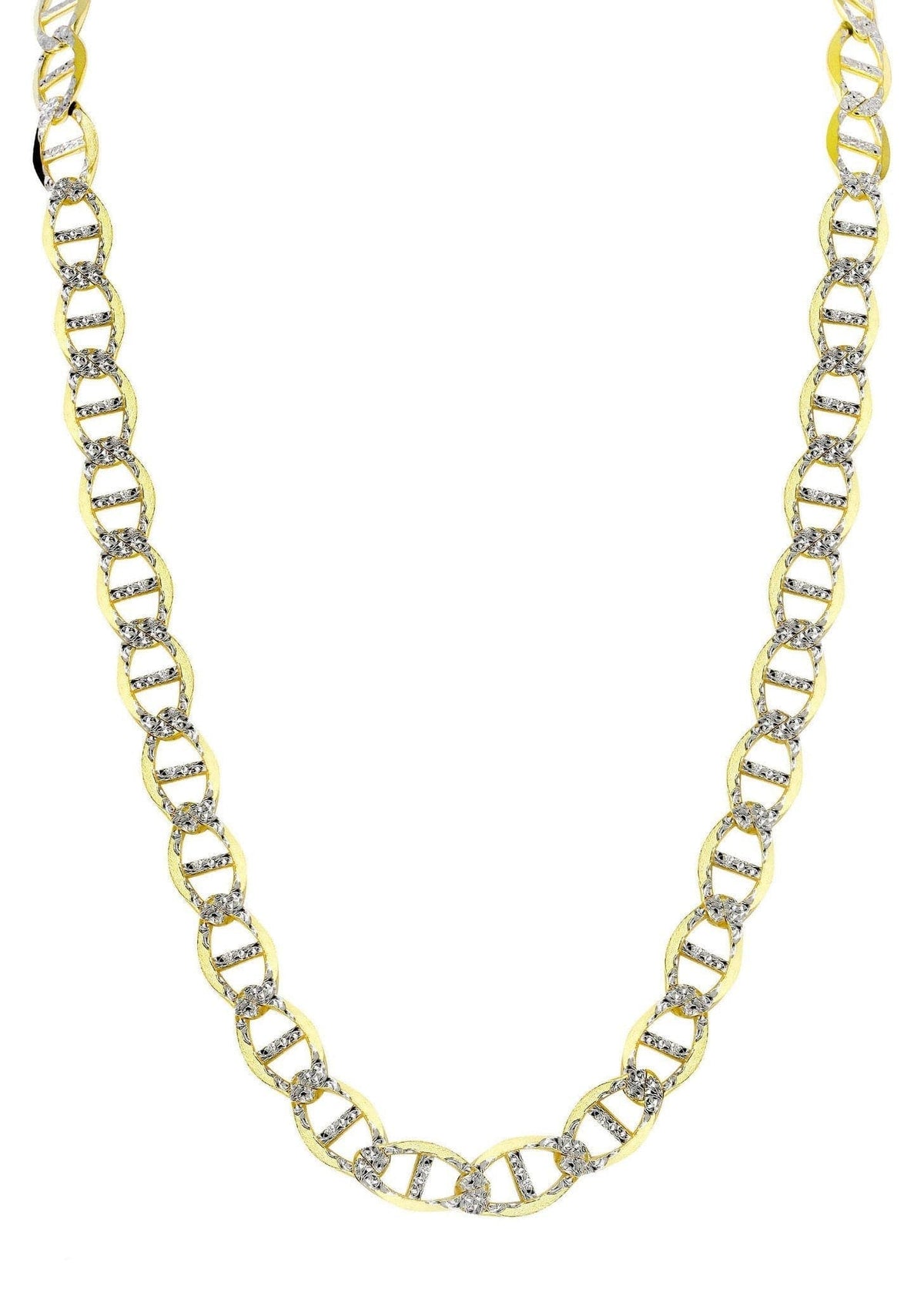 Gold Chain - Womens Diamond Cut Mariner Chain 10K/14K Gold