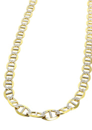 Gold Chain - Mens Diamond Cut Mariner Chain 10K/14K Gold