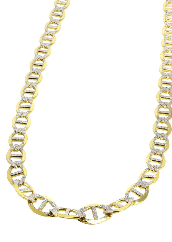 Gold Chain - Mens Diamond Cut Mariner Chain 10K/14K Gold