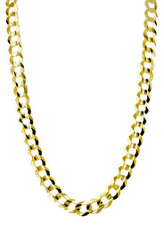 Solid Cuban Curb Link Chain 14K Gold