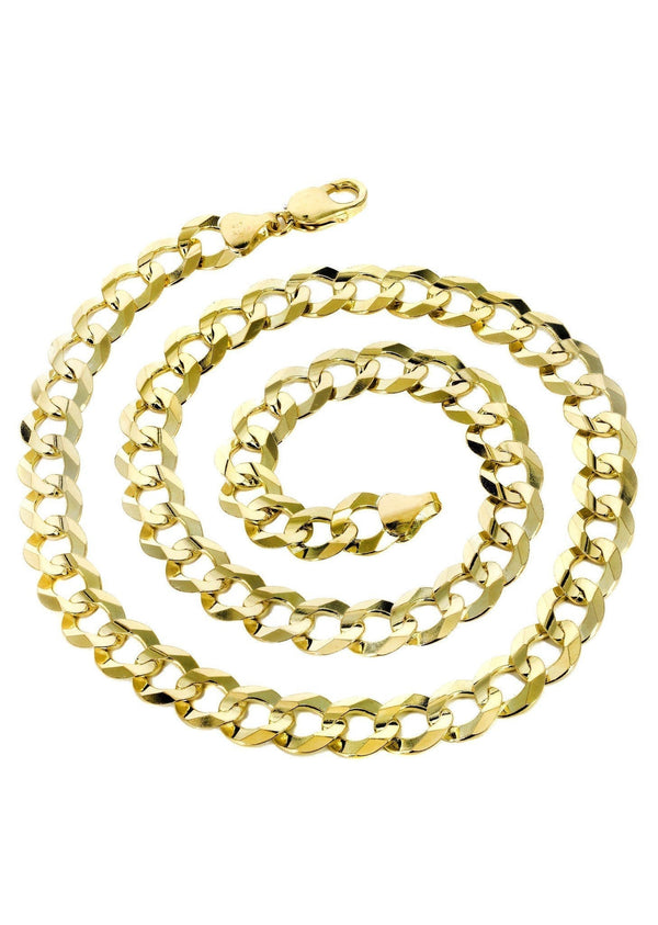 Womens Gold Chain - Solid Cuban Link 10K/14K Gold