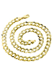 Womens Gold Chain - Solid Cuban Link 10K Gold