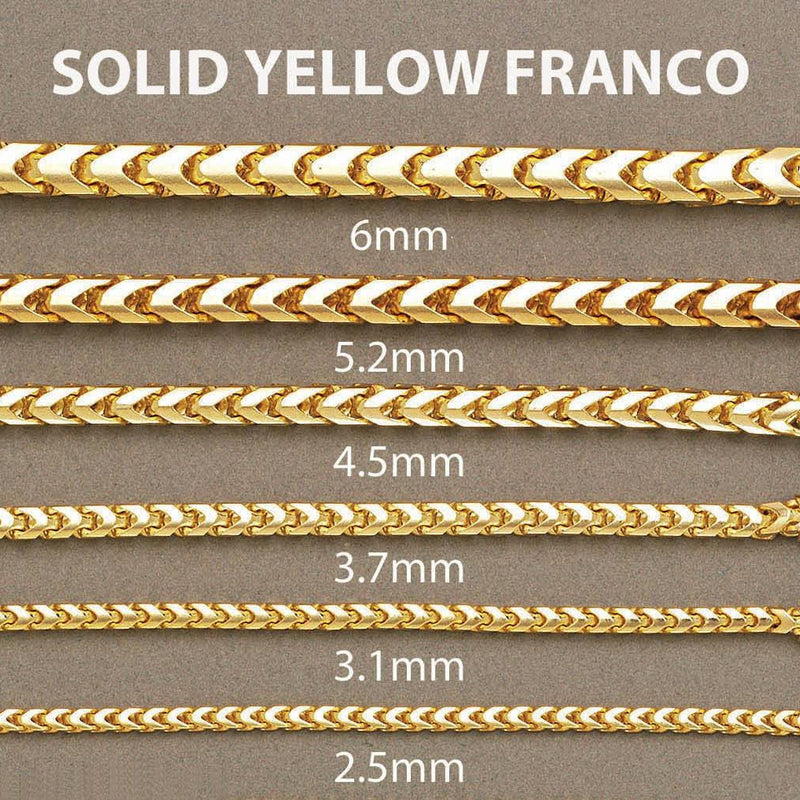 Solid Franco Chain 10K Yellow Gold