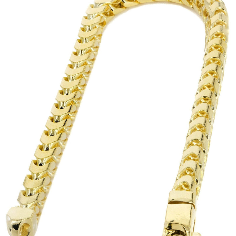 Solid Womens Franco Bracelet 10K/14K Yellow Gold