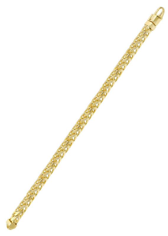 14K Gold Bracelet Solid Franco