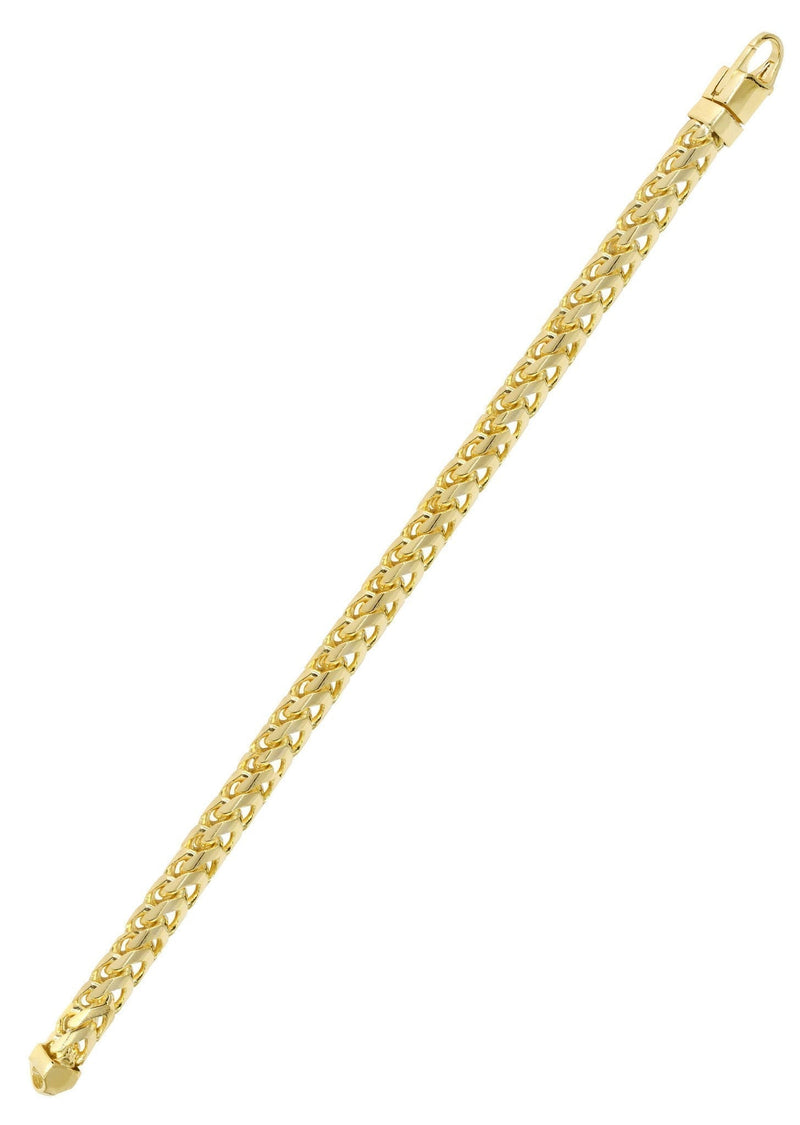 Solid Mens Franco Bracelet 10K/14K Yellow Gold