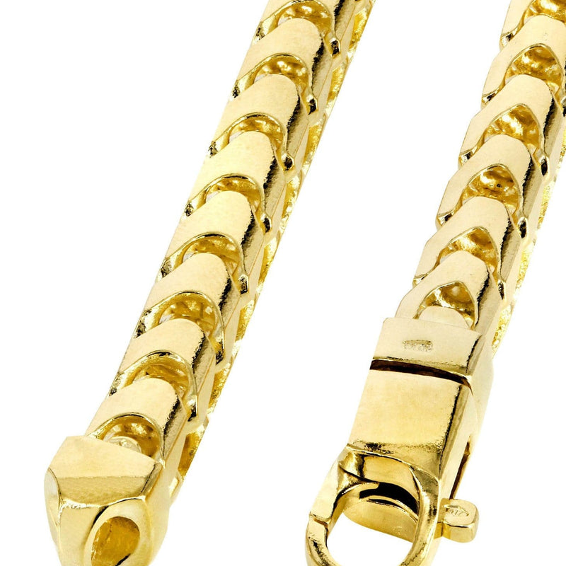 Mens Solid Franco Chain 14K Gold