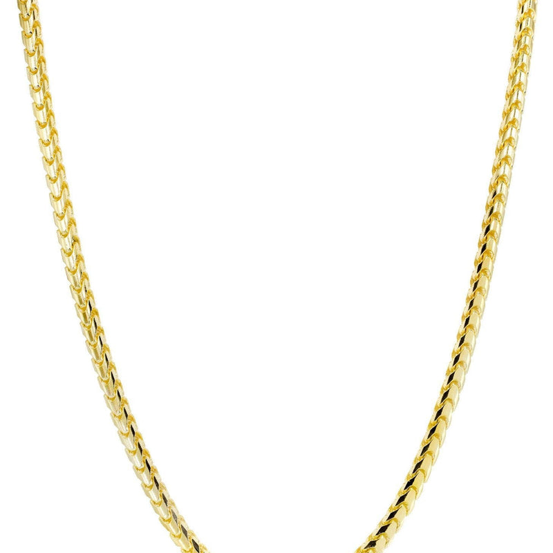 Gold Chain - Womens Solid Franco Chain 10K Yellow Gold