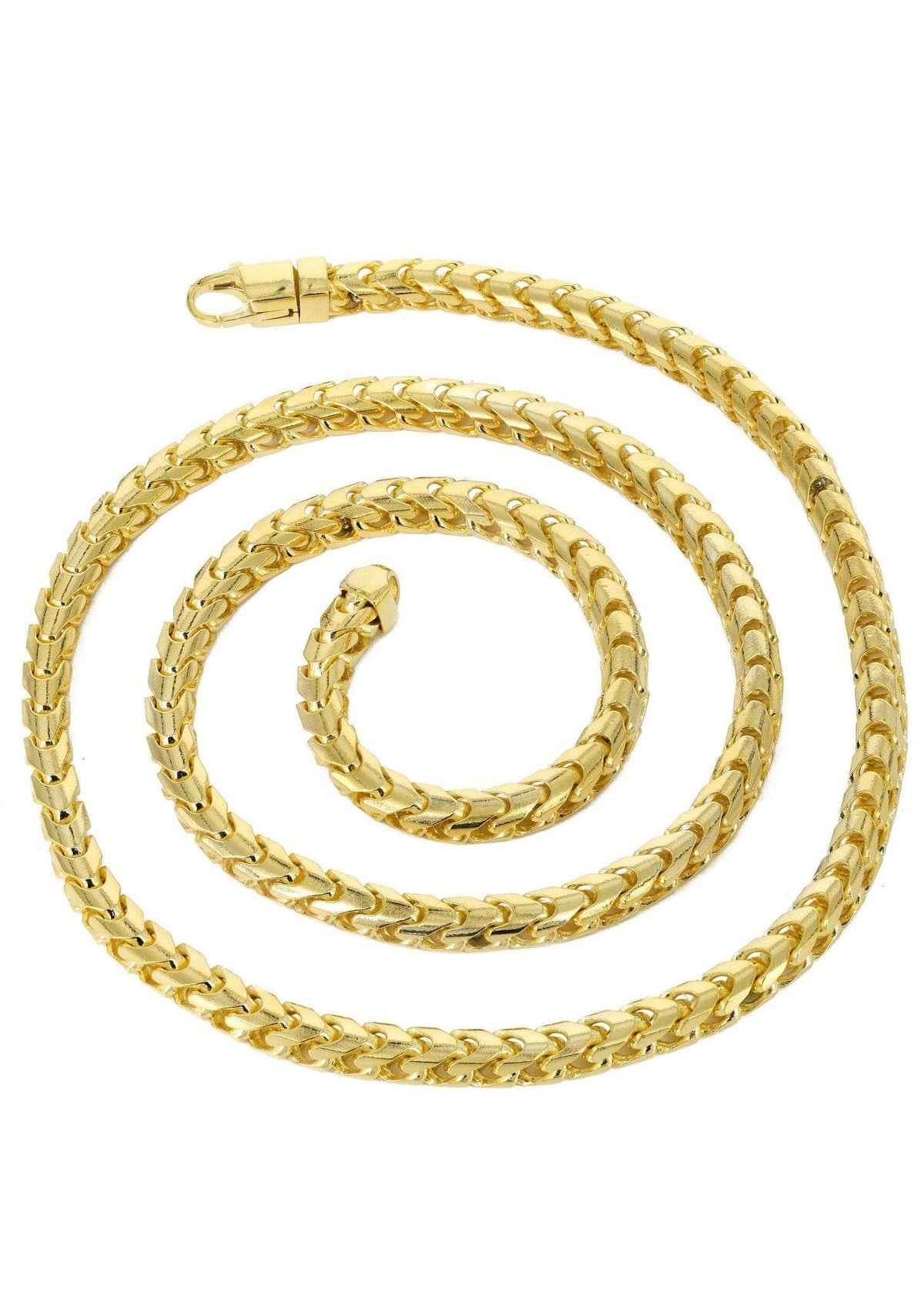 Gold Chain - Womens Solid Franco Chain 10K Yellow Gold