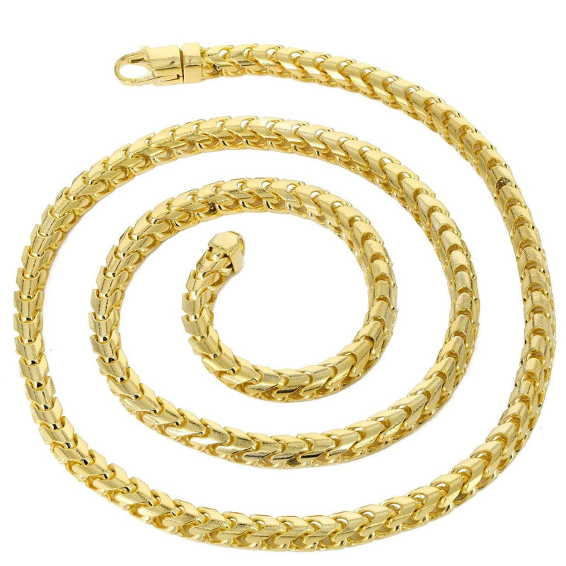 Mens Solid Franco Chain 14K Gold