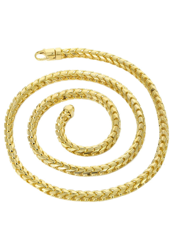 Mens Solid Franco Chain 14K Gold