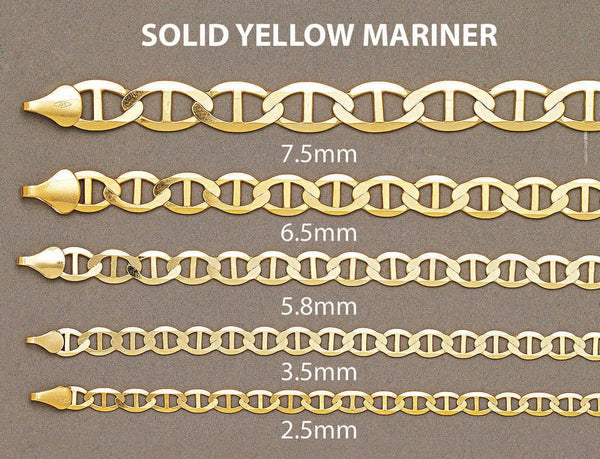 14K Gold Bracelet Solid Mariner