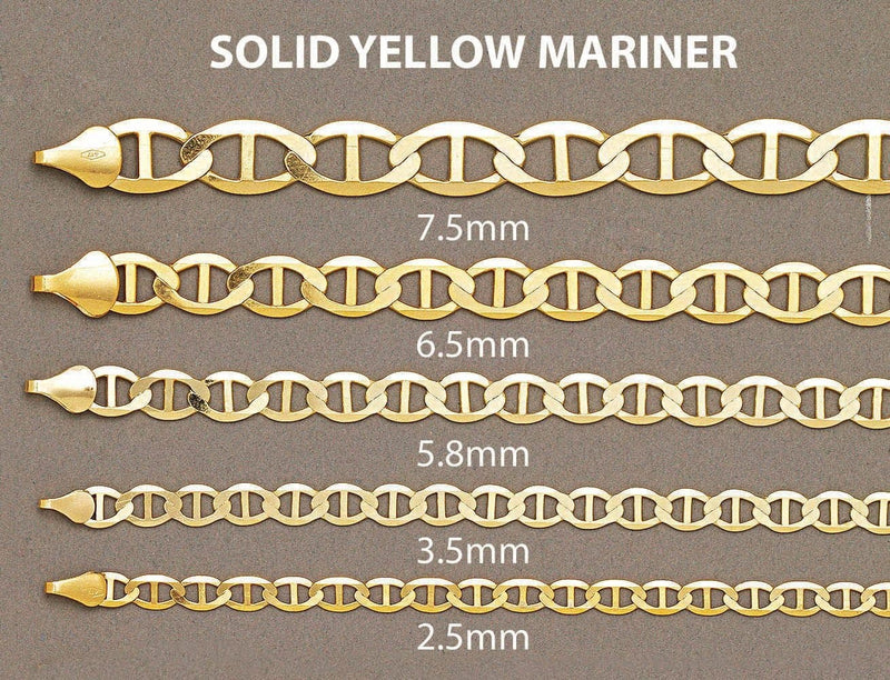 14K Gold Bracelet Solid Mariner For Women