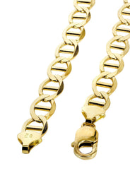 Gold Chain - Womens Solid Mariner Chain 10K/14K Gold