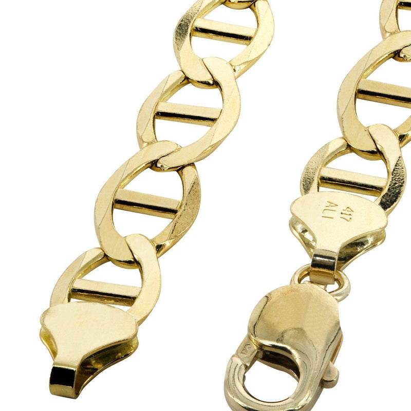 Solid Womens Mariner Bracelet 10K/14K Yellow Gold