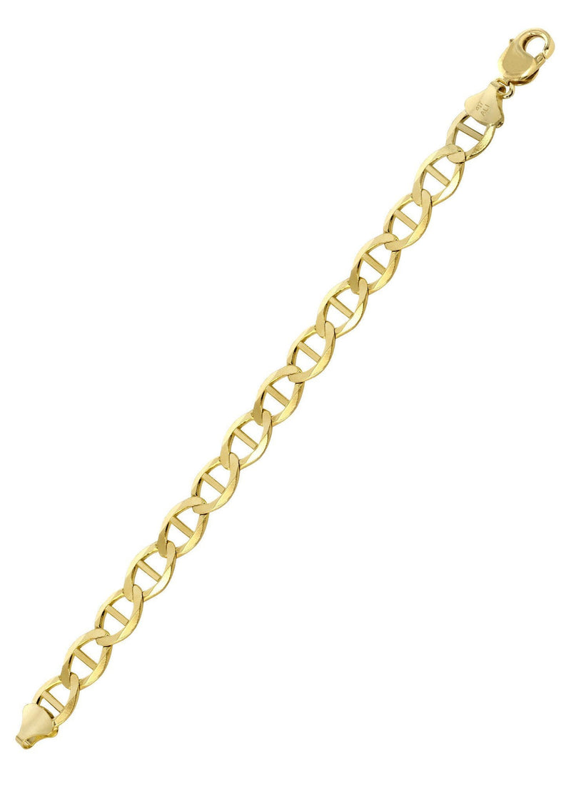 Solid Womens Mariner Bracelet 10K Yellow Gold