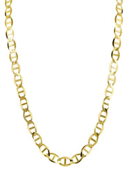 Womens 14K Gold Chain - Solid Mariner Chain