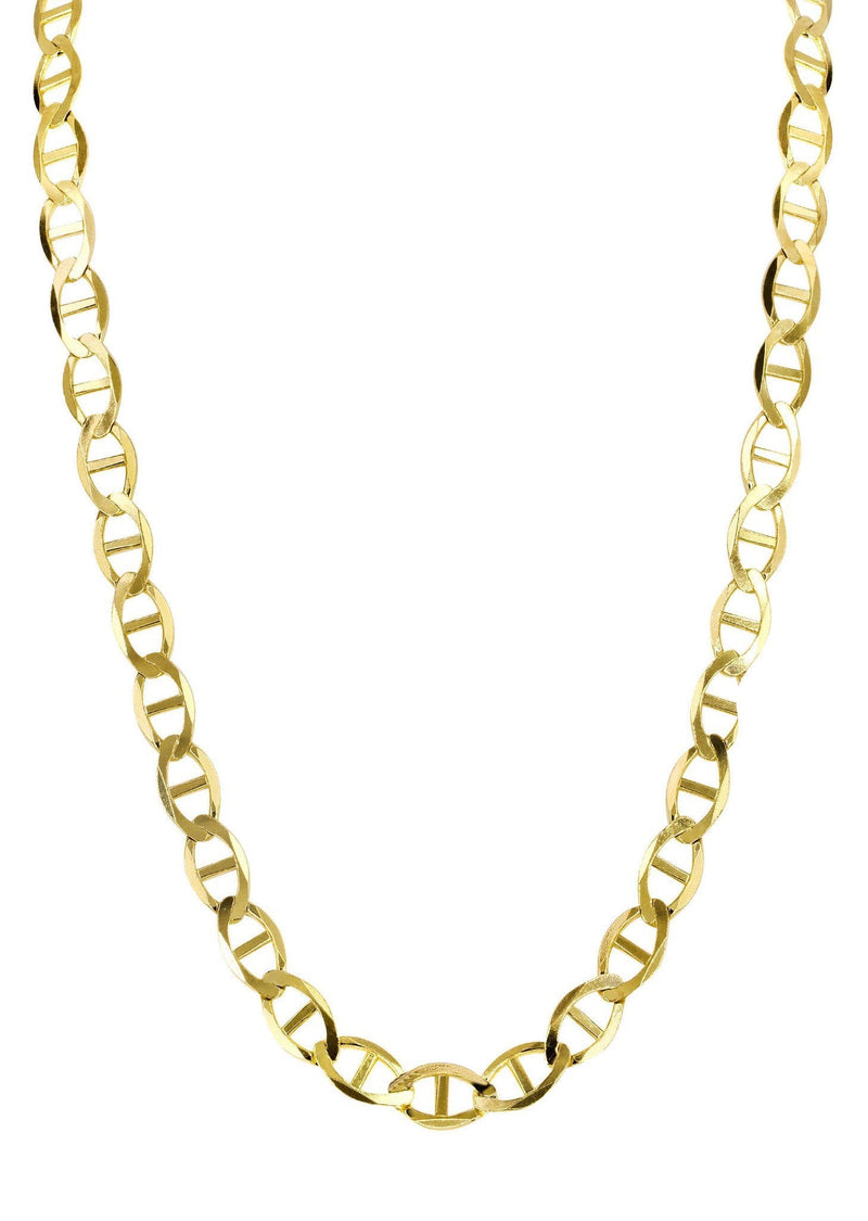 Womens 14K Gold Chain - Solid Mariner Chain