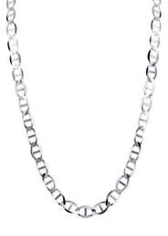 White Gold Chain - Womens Solid Mariner Chain 10K/14K Gold