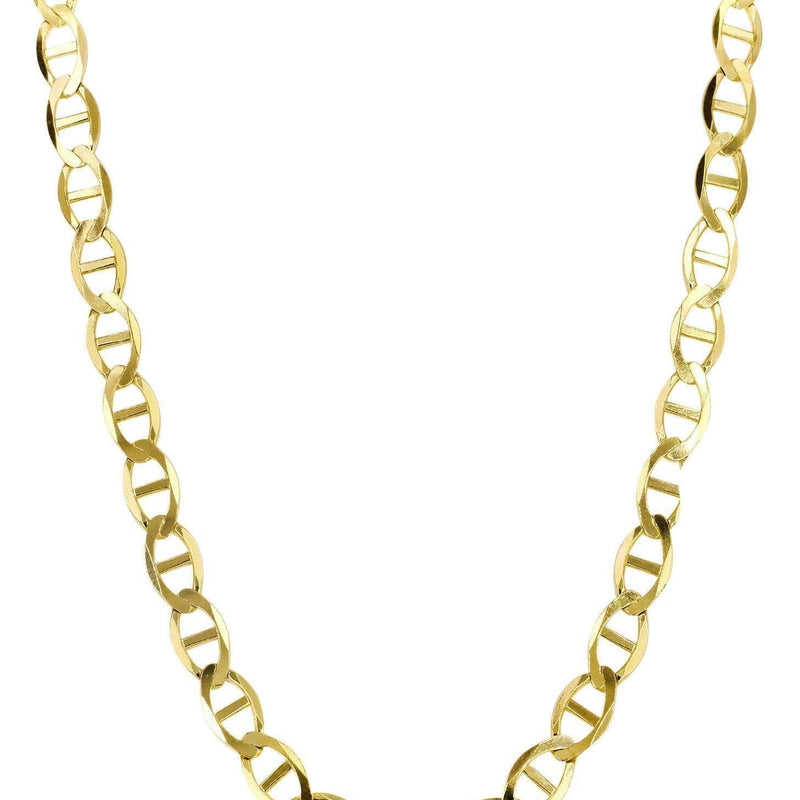 Gold Chain - Womens Solid Mariner Chain 10K/14K Gold