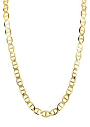 Gold Chain - Womens Solid Mariner Chain 10K/14K Gold