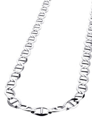 White Gold Chain - Womens Solid Mariner Chain 10K/14K Gold