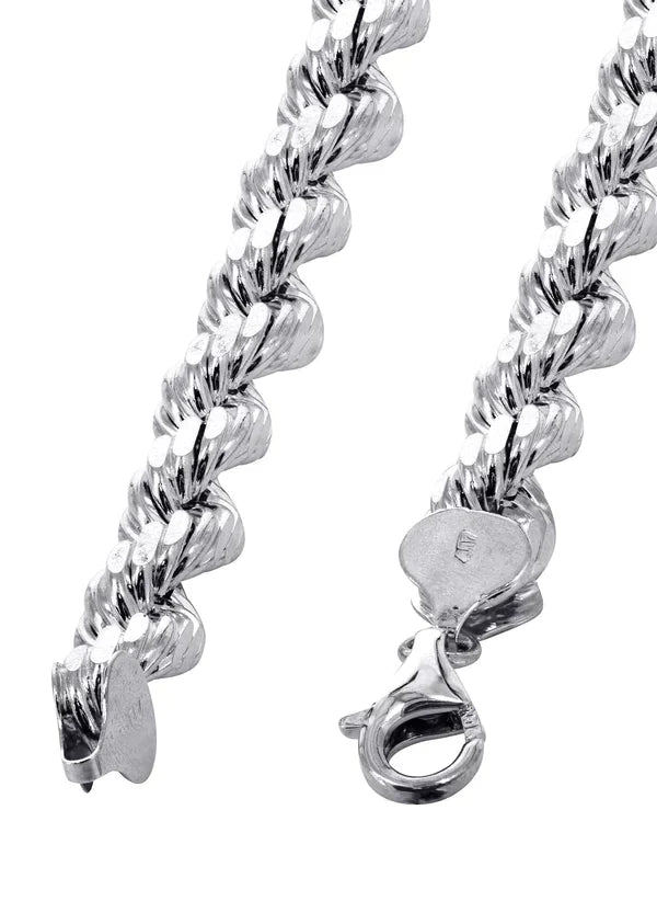 Solid Rope Bracelet 10K/14K - White Gold