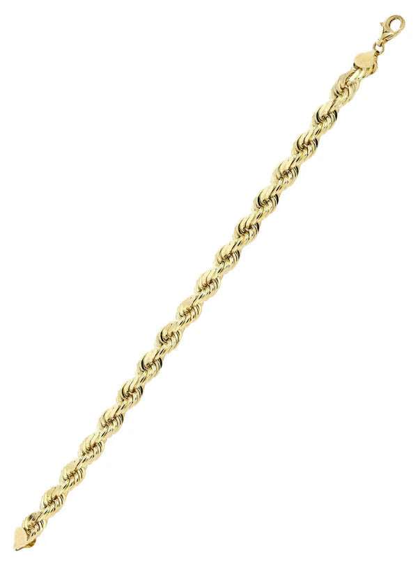 Solid Rope Bracelet 10K/14K - Yellow Gold