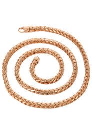 14K Rose Gold Chain - Womens Solid Franco Chain
