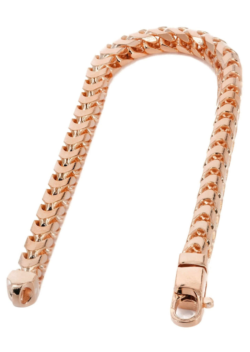 14K Rose Gold Bracelet Solid Franco For Women