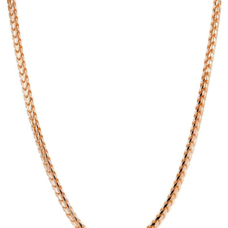 Mens Solid Franco Chain - 14K Rose Gold Chain