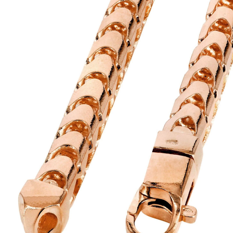 Mens Solid Franco Chain - 14K Rose Gold Chain