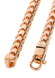 Mens Solid Franco Chain - 14K Rose Gold Chain