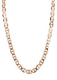 Womens 14K Rose Gold Chain - Solid Mariner Chain