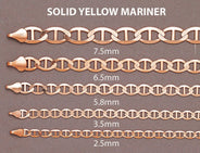Womens 14K Rose Gold Chain - Solid Mariner Chain