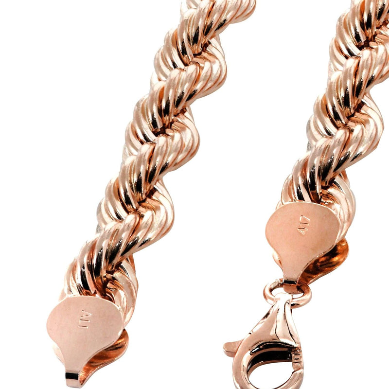Solid Rope Chain - 14K Rose Gold Chain